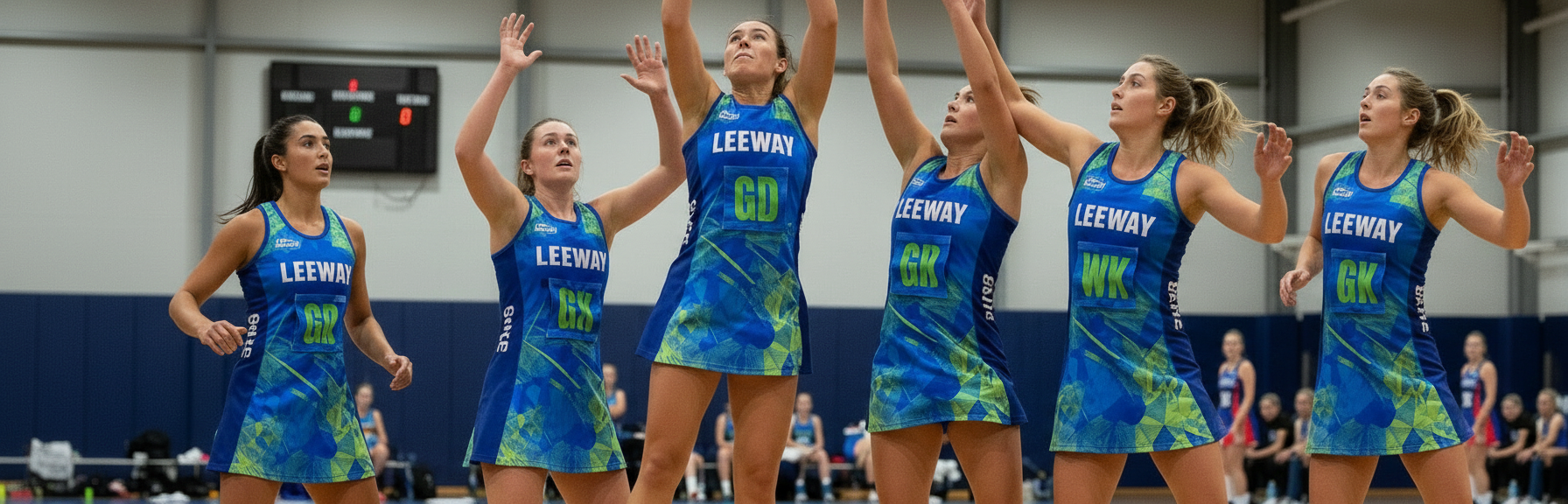 Custom sports uniforms for netball and touch football teams